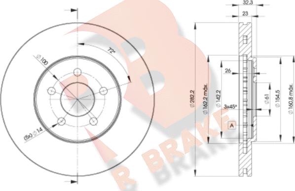 R Brake 78RBD24073 - Kočioni disk www.molydon.hr