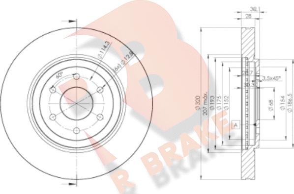 R Brake 78RBD24199 - Kočioni disk www.molydon.hr