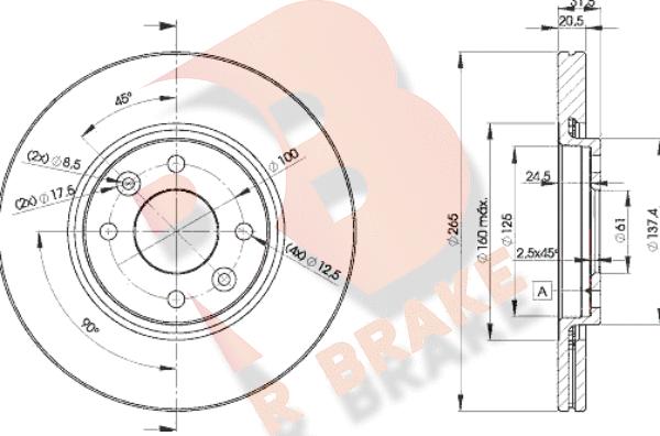 R Brake 78RBD24193 - Kočioni disk www.molydon.hr