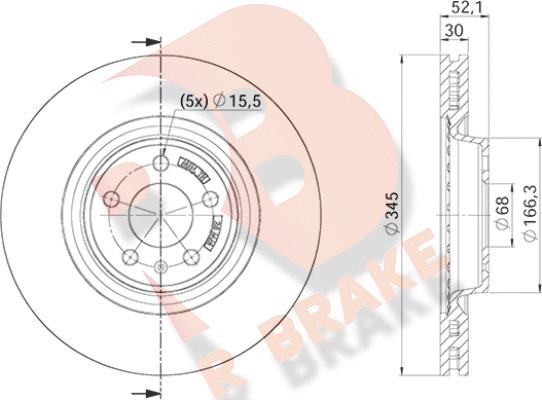 R Brake 78RBD24150 - Kočioni disk www.molydon.hr