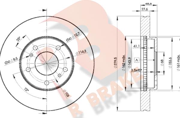 R Brake 78RBD24103 - Kočioni disk www.molydon.hr