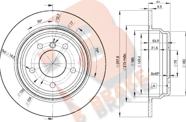 R Brake 78RBD24129 - Kočioni disk www.molydon.hr