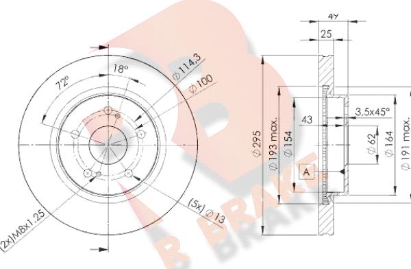 R Brake 78RBD24803 - Kočioni disk www.molydon.hr