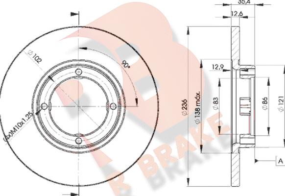 R Brake 78RBD24392 - Kočioni disk www.molydon.hr