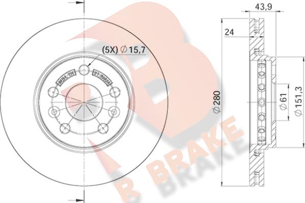 R Brake 78RBD24294 - Kočioni disk www.molydon.hr