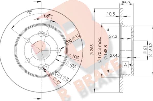 R Brake 78RBD24297 - Kočioni disk www.molydon.hr