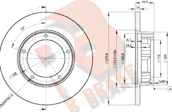 R Brake 78RBD24269 - Kočioni disk www.molydon.hr