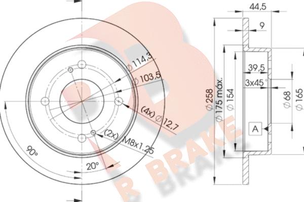 R Brake 78RBD24201 - Kočioni disk www.molydon.hr