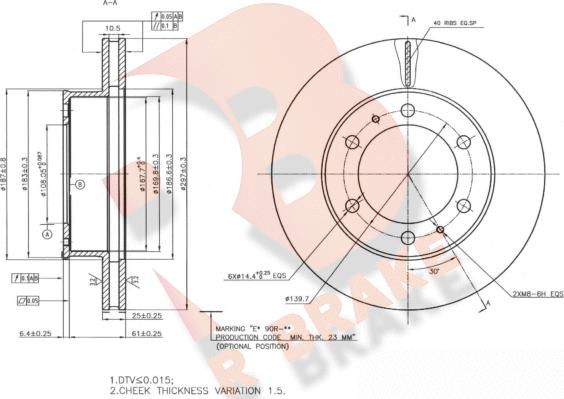 R Brake 78RBD24211 - Kočioni disk www.molydon.hr