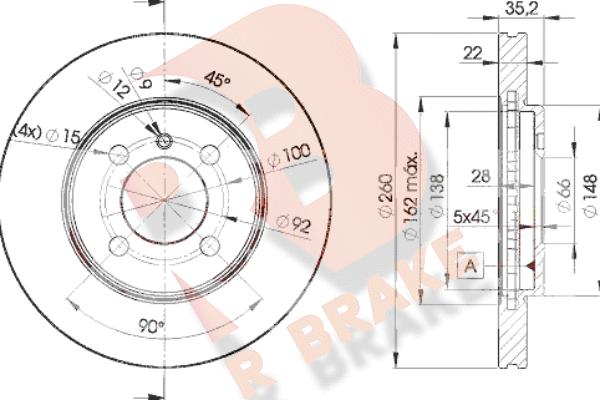 R Brake 78RBD24749 - Kočioni disk www.molydon.hr