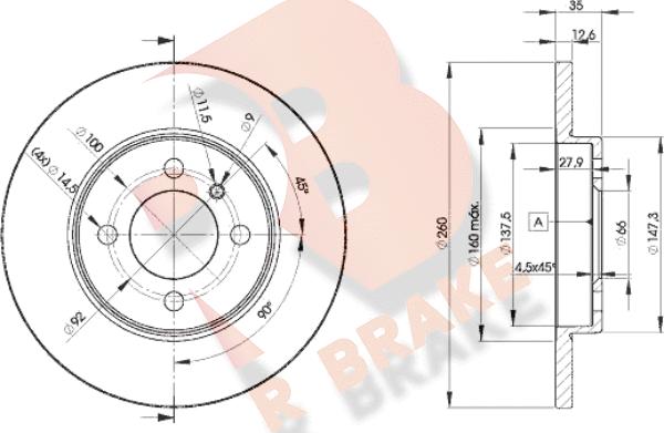 R Brake 78RBD24747 - Kočioni disk www.molydon.hr