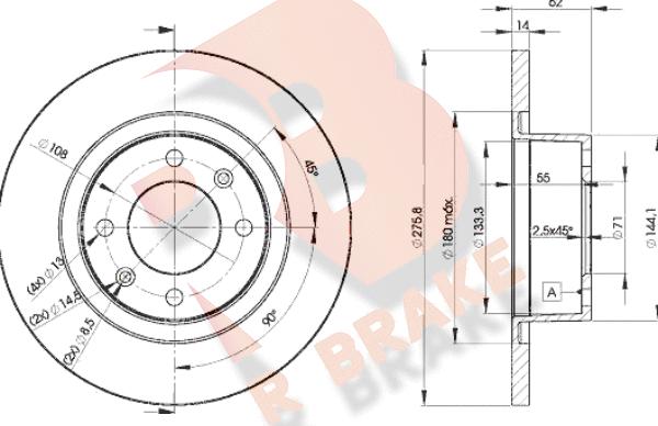 R Brake 78RBD24754 - Kočioni disk www.molydon.hr