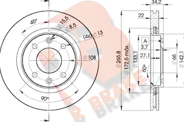 R Brake 78RBD24750 - Kočioni disk www.molydon.hr