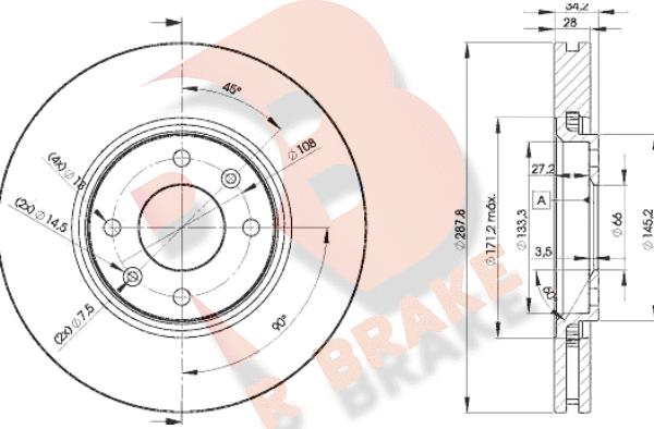 R Brake 78RBD24753 - Kočioni disk www.molydon.hr