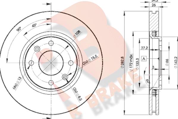 R Brake 78RBD24752 - Kočioni disk www.molydon.hr