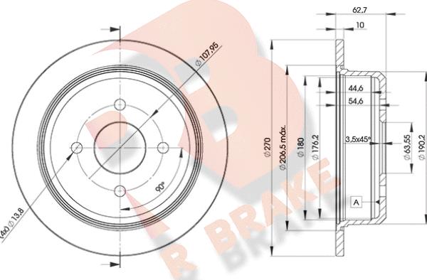 R Brake 78RBD25951 - Kočioni disk www.molydon.hr