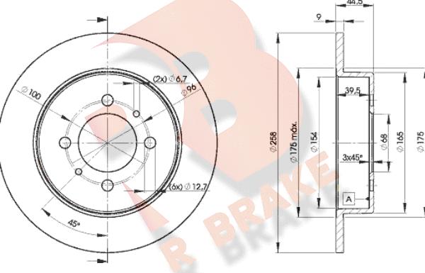 R Brake 78RBD25401 - Kočioni disk www.molydon.hr