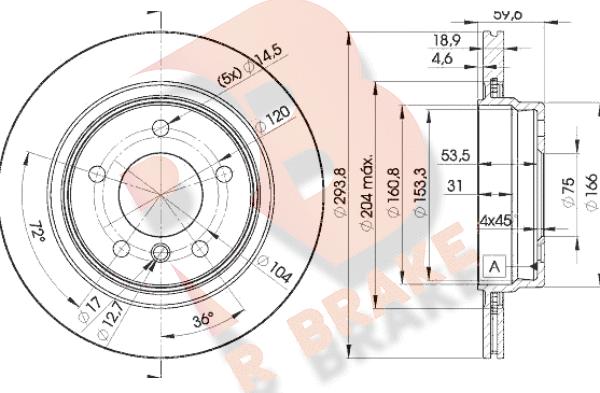 R Brake 78RBD25563 - Kočioni disk www.molydon.hr