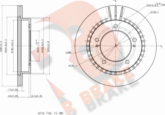 R Brake 78RBD25600 - Kočioni disk www.molydon.hr