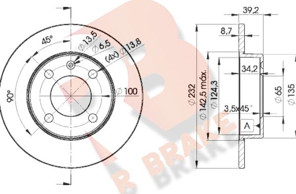 R Brake 78RBD25608 - Kočioni disk www.molydon.hr