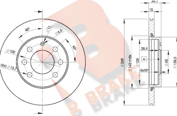 R Brake 78RBD25607 - Kočioni disk www.molydon.hr