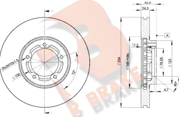 R Brake 78RBD25610 - Kočioni disk www.molydon.hr