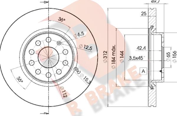 R Brake 78RBD25618 - Kočioni disk www.molydon.hr