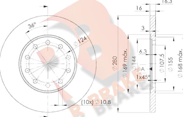 R Brake 78RBD25631 - Kočioni disk www.molydon.hr