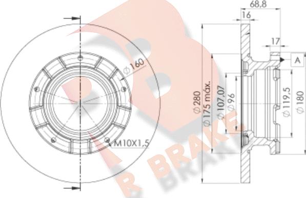 R Brake 78RBD25633 - Kočioni disk www.molydon.hr