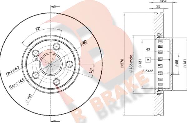 R Brake 78RBD25060 - Kočioni disk www.molydon.hr