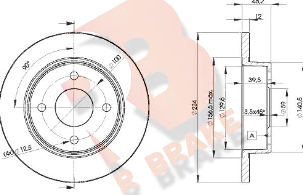 R Brake 78RBD25001 - Kočioni disk www.molydon.hr