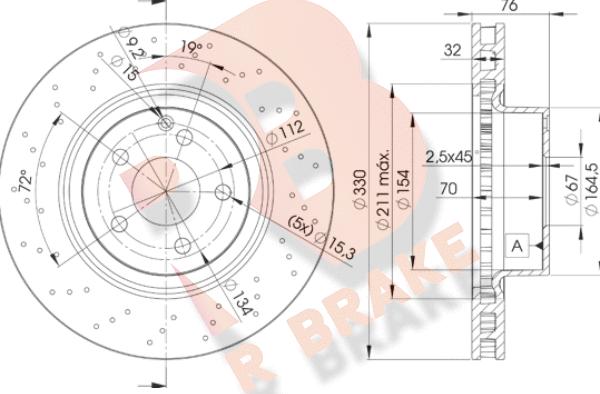 R Brake 78RBD25038 - Kočioni disk www.molydon.hr