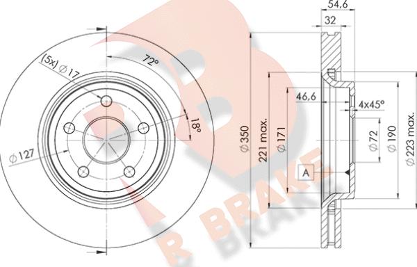 R Brake 78RBD25152 - Kočioni disk www.molydon.hr