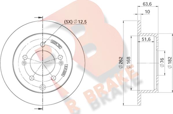 R Brake 78RBD25169 - Kočioni disk www.molydon.hr