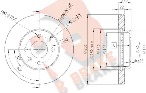 R Brake 78RBD25101 - Kočioni disk www.molydon.hr