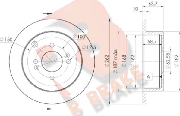 R Brake 78RBD25102 - Kočioni disk www.molydon.hr