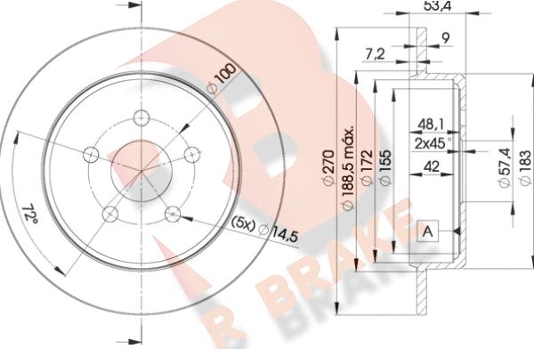 R Brake 78RBD25114 - Kočioni disk www.molydon.hr