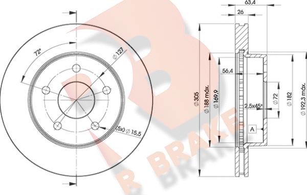 R Brake 78RBD25117 - Kočioni disk www.molydon.hr