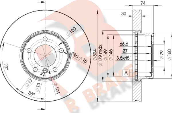 R Brake 78RBD25859 - Kočioni disk www.molydon.hr