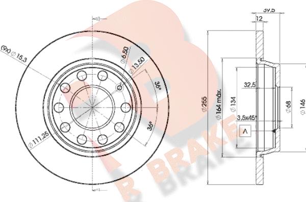 R Brake 78RBD25309 - Kočioni disk www.molydon.hr