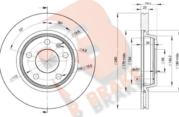 R Brake 78RBD25301 - Kočioni disk www.molydon.hr