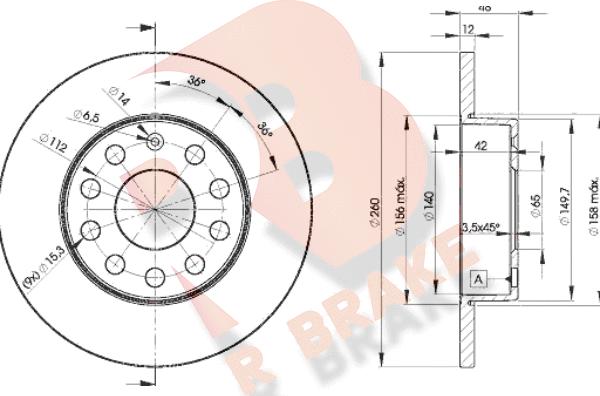 R Brake 78RBD25310 - Kočioni disk www.molydon.hr