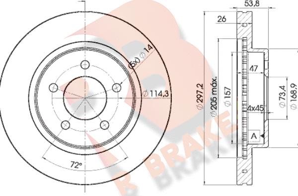 R Brake 78RBD25386 - Kočioni disk www.molydon.hr