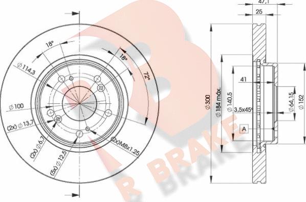 R Brake 78RBD25251 - Kočioni disk www.molydon.hr