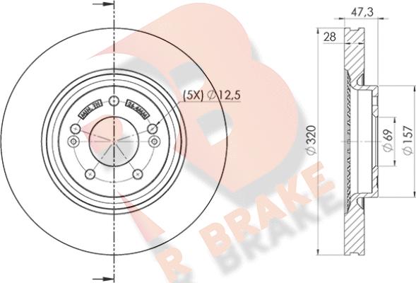 R Brake 78RBD25271 - Kočioni disk www.molydon.hr