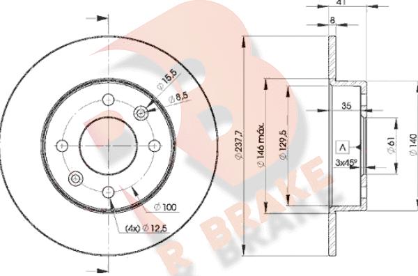 R Brake 78RBD26947 - Kočioni disk www.molydon.hr