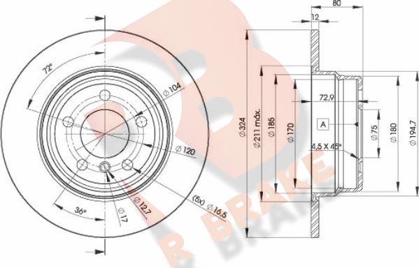 R Brake 78RBD26491 - Kočioni disk www.molydon.hr