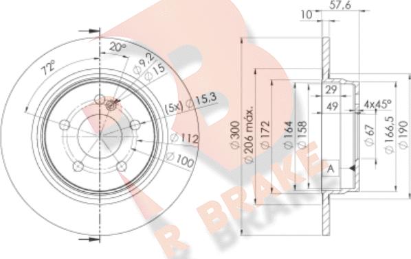 R Brake 78RBD26474 - Kočioni disk www.molydon.hr