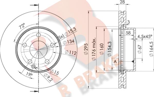 R Brake 78RBD26475 - Kočioni disk www.molydon.hr