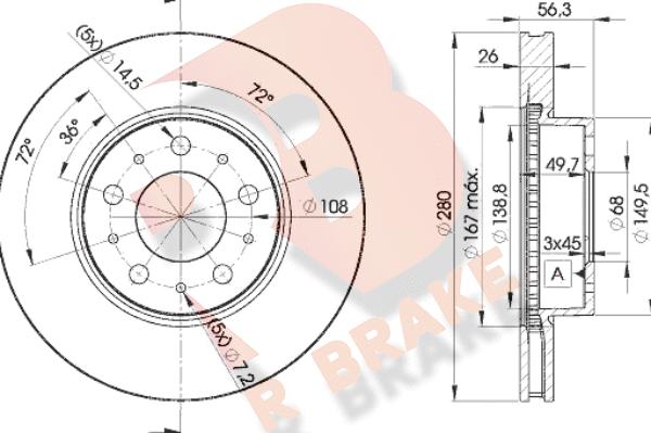 R Brake 78RBD26567 - Kočioni disk www.molydon.hr